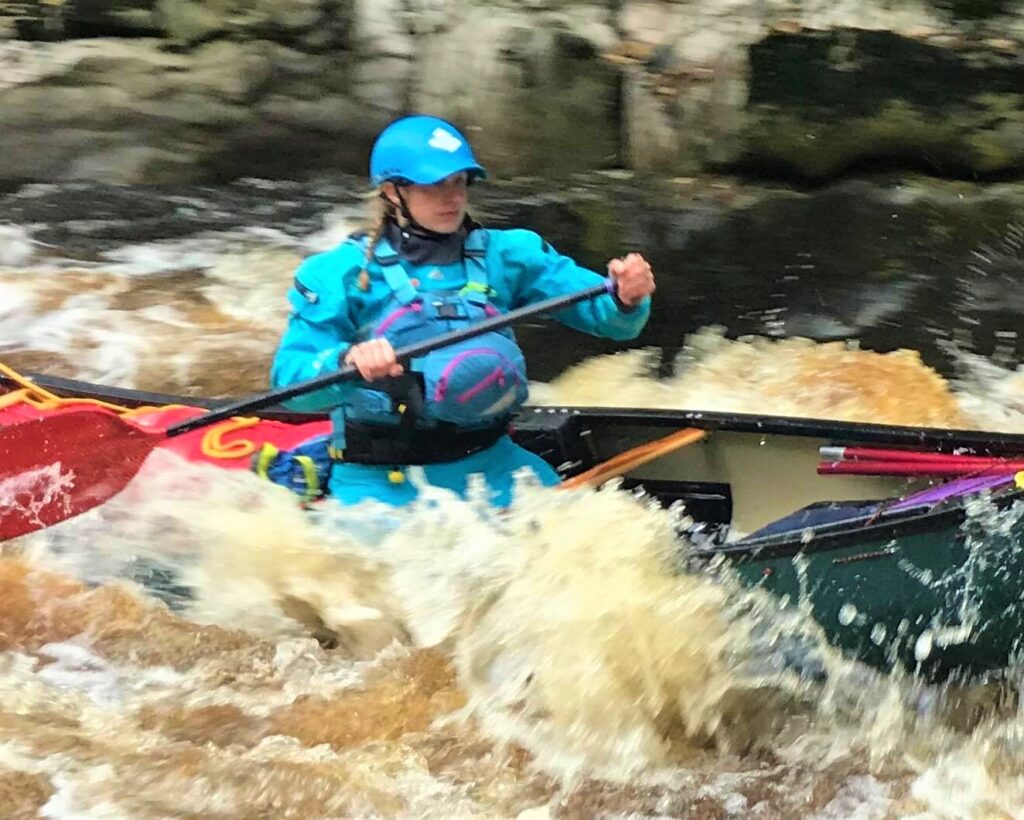 Jenna Paddling Abbey Rapids